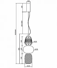 Подвесной светильник Maytoni Pattern MOD267PL-L28G3K