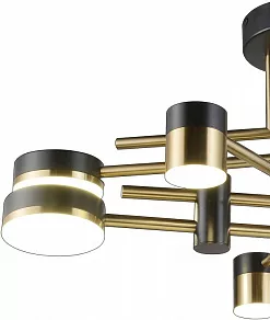 Люстра на штанге Natali Kovaltseva Loft Led LED LAMPS 81369 GOLD BLACK