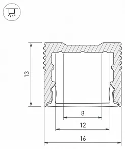Профиль накладной Arlight SL-SLIM 037108