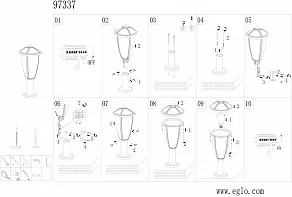 Наземный низкий светильник Eglo ПРОМО Comunero 2 97337