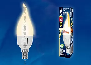 Лампа светодиодная Uniel  E14 6Вт 3000 KK UL-00000691
