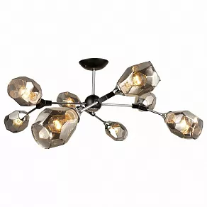 Люстра на штанге Imex MD.4209 MD.4209-8-S CH+BK