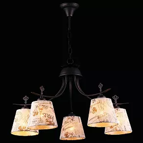 Подвесная люстра Natali Kovaltseva Alps ALPS 11430/5С BROWN GOLD