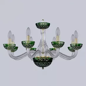 Подвесная люстра Bohemia Ivele Crystal Ivele Crystal 2 1309/8/240 G Cl/Clear-Green/H-1J