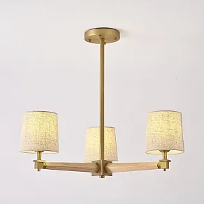 Люстра на штанге Imperiumloft Jorgenson Beige/Light wood STAVRA01