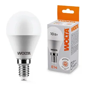 Лампа светодиодная Wolta  E14 10Вт 4000K 25S45GL10E14