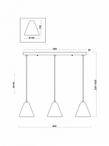 Подвесной светильник Freya Falke Market FR8004PL-03WG
