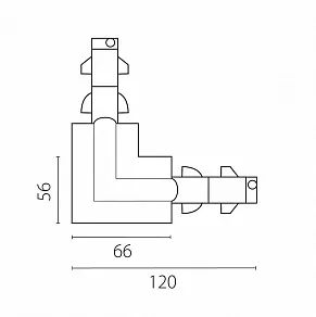 Токопровод угловой внутренний Lightstar Quattro/DALI 503127-R-DALI