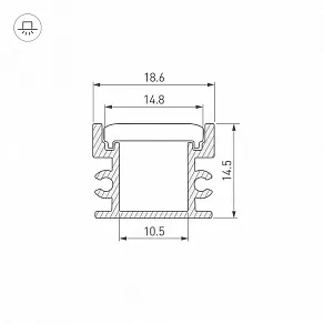 Профиль накладной Arlight FLOOR 045672