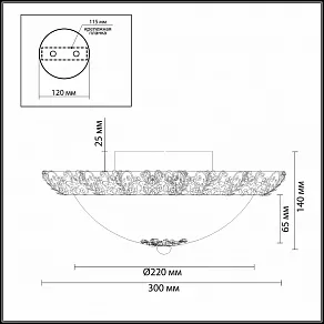 Накладной светильник Odeon Light Balasa 2726/2C