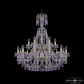 Подвесная люстра Bohemia Ivele Crystal 1410 1410/12+6/300/XL-95/2d G V7010