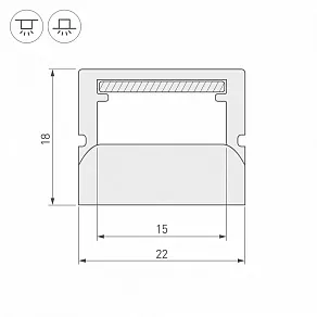 Профиль Arlight WPH-FLOOR22-2000 023290