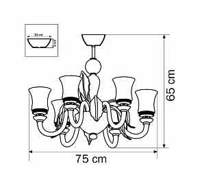 Люстра на штанге Lightstar Petalo 804060