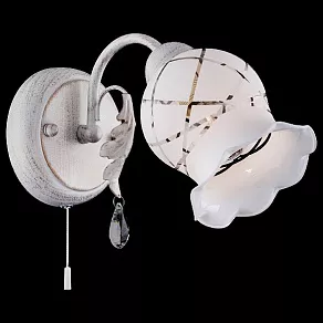 Бра Eurosvet 70001 70001/1 белый с золотом/прозрачный хрусталь