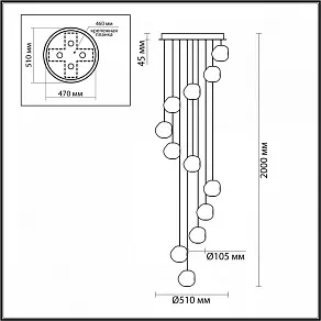 Подвесная люстра Odeon Light Jemstone 5085/60L