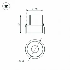 Встраиваемый светильник Arlight ATLAS 037185(1)
