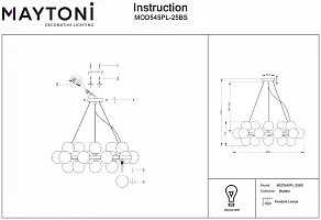 Подвесная люстра Maytoni Dallas MOD545PL-25BS