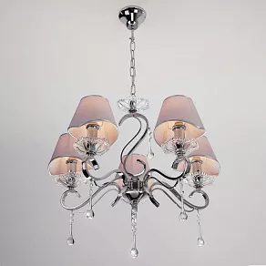 Подвесная люстра Eurosvet Kelly 10085/5 хром/прозрачный хрусталь Strotskis