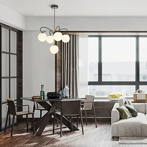 Подвесная люстра Arte Milano Neapolis-73808 273808/4+1 BK/GD