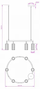 Подвесная люстра Moderli Cora V11604-6P