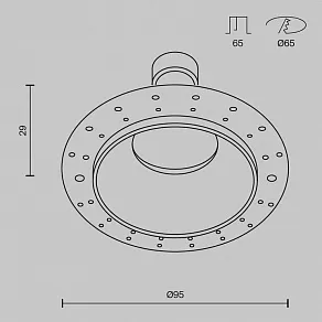 Встраиваемый светильник Maytoni Technical Share DL126-GU10-TRS-B