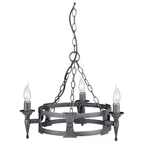 Подвесная люстра Elstead Lighting Saxon SAX3 BLK/SIL