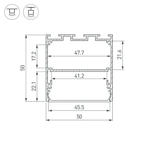 Профиль накладной Arlight LINE-M 062210