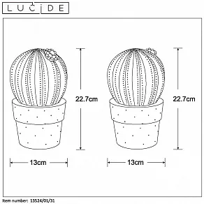 Настольная лампа декоративная Lucide Cactus 13524/01/31