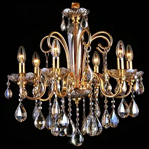 Подвесная люстра Natali Kovaltseva Velletri Velletri 10655/6C GOLD, BRANDY