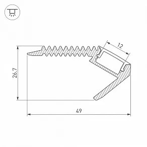 Профиль для ступеней Arlight ARH-STAIR-W47-2000 ANOD 016148