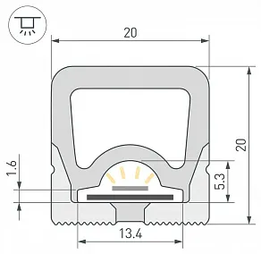 Профиль накладной гибкий Arlight WPH-FLEX 062837