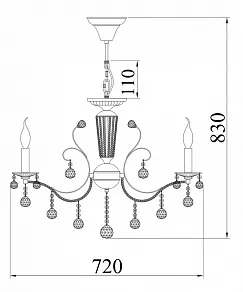 Люстра на штанге Freya Marlin FR1130-PL-08-G
