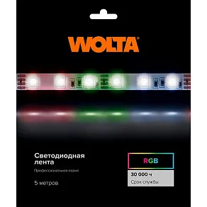 Лента светодиодная Wolta  WLS5050-14,4W/RGB/12H60-01