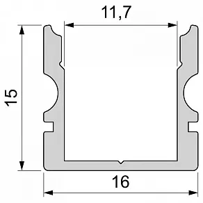 Профиль накладной Deko-Light AU-02-10 970125