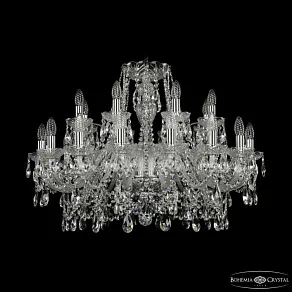 Подвесная люстра Bohemia Ivele Crystal 1411 1411/16+8/300 Ni