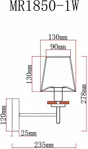 Бра MyFar Daniel MR1850-1W