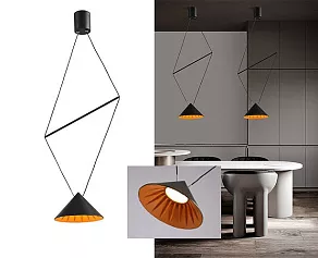 Подвесной светильник Italline IT03-1429 IT03-1430 black/orange