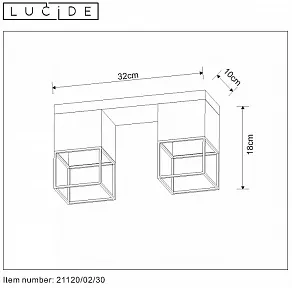 Накладной светильник Lucide Rixt 21120/02/30