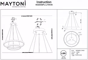 Подвесной светильник Maytoni Rim MOD058PL-L74W3K