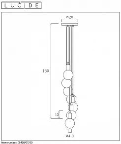 Подвесной светильник Lucide Fix Multiple 08408/07/30