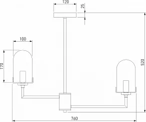 Люстра на штанге Eurosvet Pluto 60156/8 хром