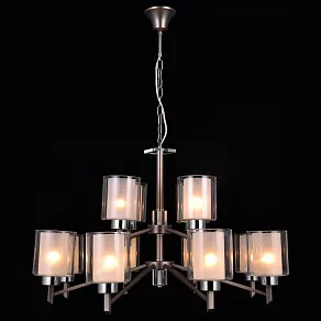 Подвесная люстра Natali Kovaltseva Double DOUBLE 81049-12C  ANTIQUE SILVER