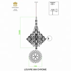 Подвесная люстра iLamp LOUVRE 999 CR