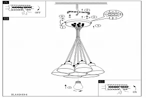 Подвесная люстра Eglo ПРОМО Priddy 1 49494