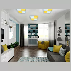 Накладной светильник Ambrella FP FP2381 WH 128W D500*500
