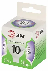 Лампа светодиодная Эра Green Line GU5.3 10Вт 6500K LED MR16-10W-865-GU5.3 GL