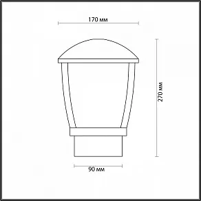 Наземный низкий светильник Odeon Light Tako 4051/1B