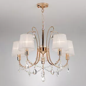Подвесная люстра Eurosvet 10087 10087/5 золото/прозрачный хрусталь Strotskis