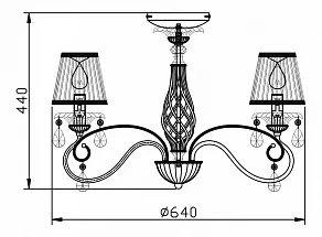 Люстра на штанге Maytoni Uventa ARM257-06-G