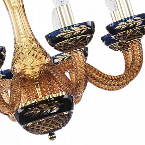 Подвесная люстра Bohemia Ivele Crystal Ivele Crystal 1 1308/8/195 G Am/Amber-Blue/H-1J